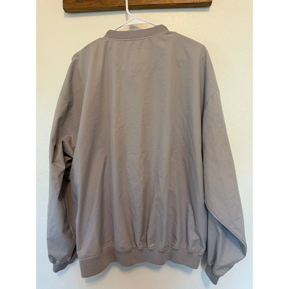 Nike Team Gray V-Neck Pullover Windbreaker Jacket Embroidered Logo Size large